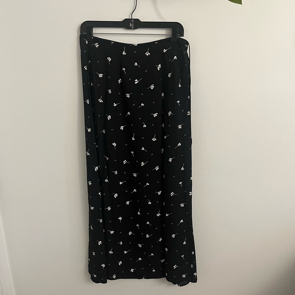VINTAGE Sigrid Olsen Black Wrap Maxi Skirt - 30” waist
